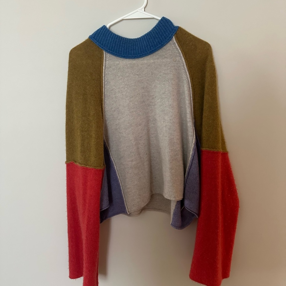 Free People Multicolor Cowl Neck Sweater